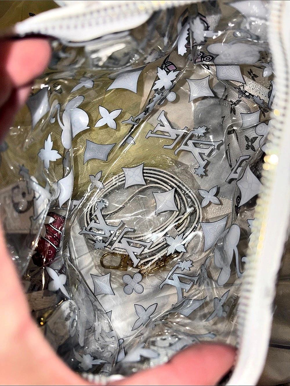 Monogram Clear Tote with Pouch - Picture 5 of 11